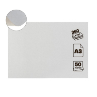 Картон хром-эрзац А3 (30х42см), 50 листов, 360 г/м2, "Ладога" немелованный, 0.5мм