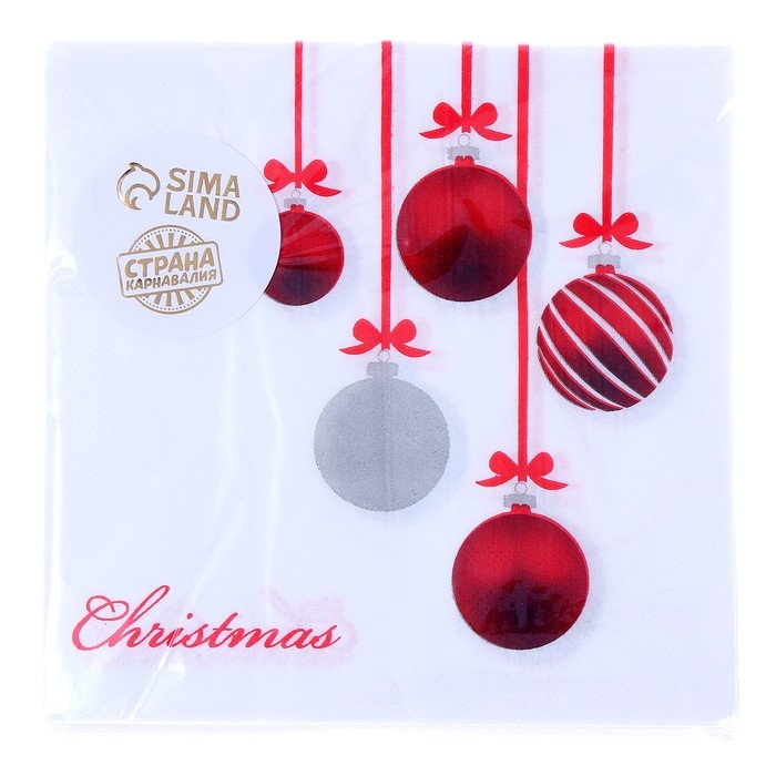 Салфетки бумажные &laquo;Украшения&raquo;, 33х33 см, набор 20 шт.