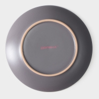 Тарелка десертная керамическая Доляна &laquo;Ваниль&raquo;, d=19,5 см, цвет серый