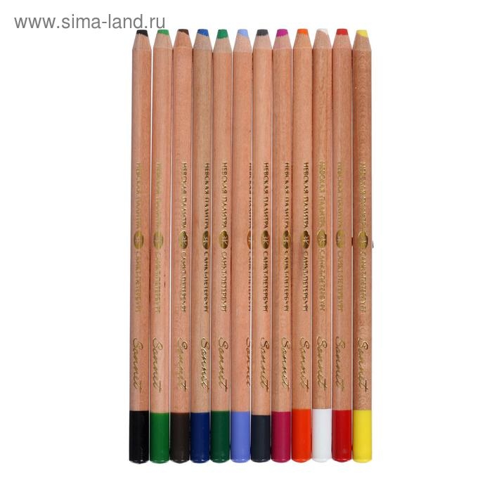 Пастель сухая в карандаше ЗХК "Сонет" набор 12 цветов
