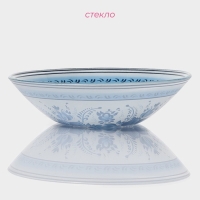 Салатник стеклянный Доляна &laquo;Синева&raquo;, 600 мл, 18&times;4,5 см