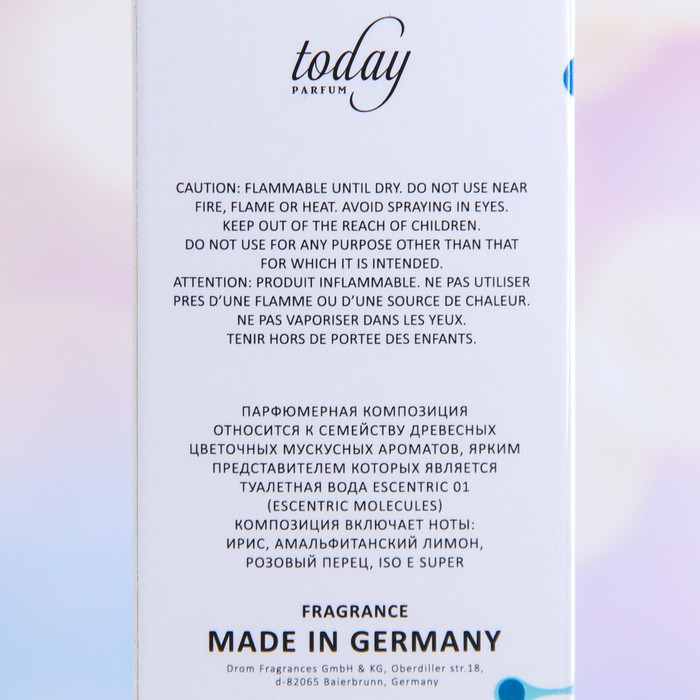 Туалетная вода женская с феромонами The Scent Molecules 01, 100 мл (по мотивам Molecules Escentric 01 (Escentric Molecules)