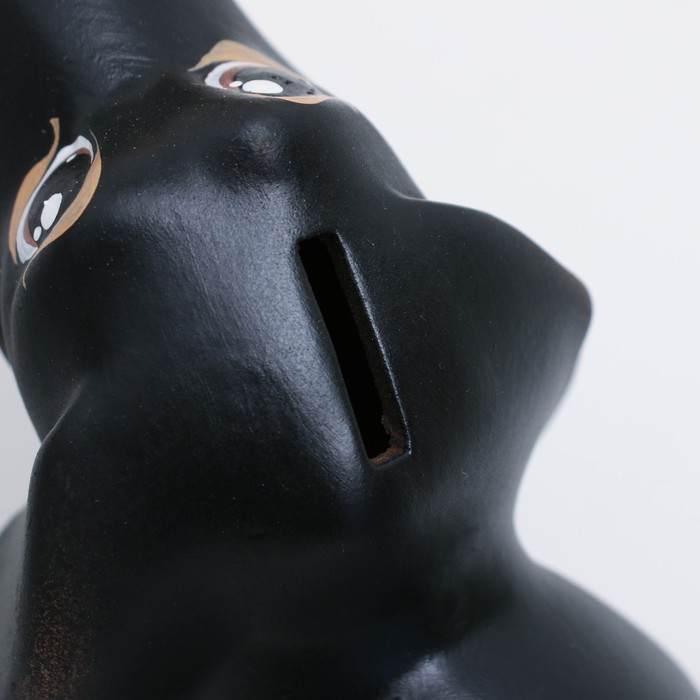 Копилка "Такса" чёрная, 25х12х15см