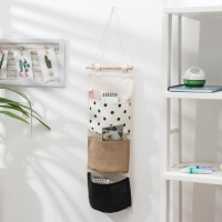 Органайзер подвесной с карманами Доляна &laquo;Мэри&raquo;, подвесной, 3 отделения, 59&times;20 см