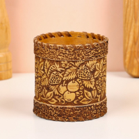 Туес для специй &laquo;Ягоды&raquo;, специи, 8х8х9 см, береста