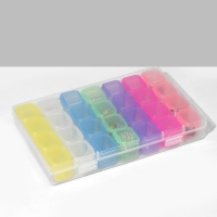 Подставка под украшения с футлярами 28 мест, 17&times;11&times;2,5 см, цвет разноцветный