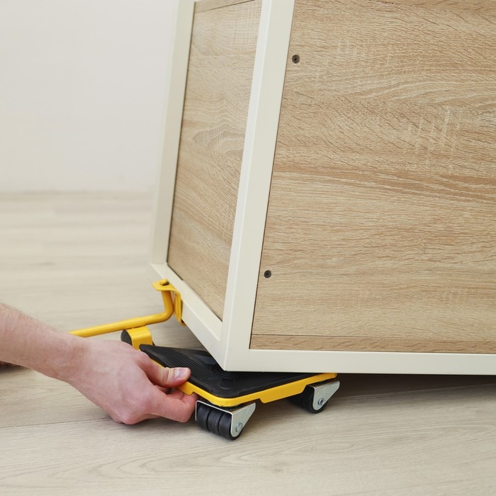 Набор для перемещения мебели ТУНДРА, металлические платформы, г/п до 150 кг, 5 предметов