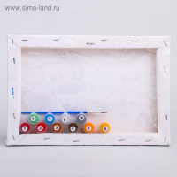 Картина по номерам для детей "Молния Маккуин и Мэтр" 20х30 см, Тачки