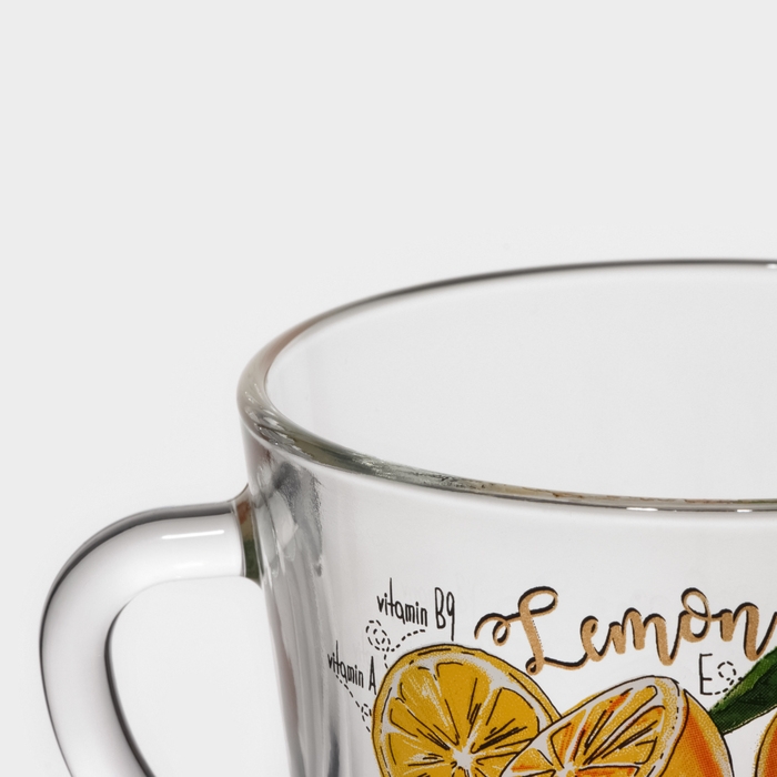 Кружка стеклянная &laquo;Полезные фрукты&raquo;, 200 мл, рисунок МИКС