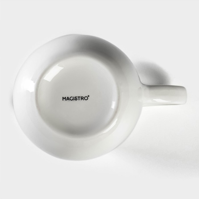 Кувшин фарфоровый Magistro &laquo;Бланш&raquo;, 600 мл, цвет белый