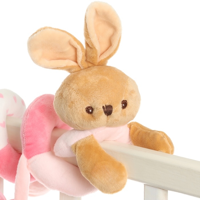 Растяжка - спираль с игрушками дуга на коляску / кроватку для малышей &laquo;Зайка&raquo;, Mum&Baby