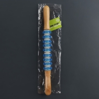 Массажёр &laquo;Скалка&raquo;, универсальный, 37,5 &times; 4 см, 9 колёс с шипами, цвет МИКС