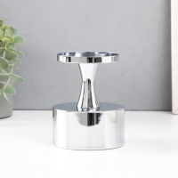 Подсвечник металл на 1 свечу d=7.5 см "Алессио" серебро 9х9х12 см