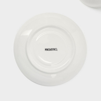 Чайная пара фарфоровая Magistro &laquo;Бланш&raquo;, 2 предмета: чашка 280 мл, блюдце d=15 см, цвет белый