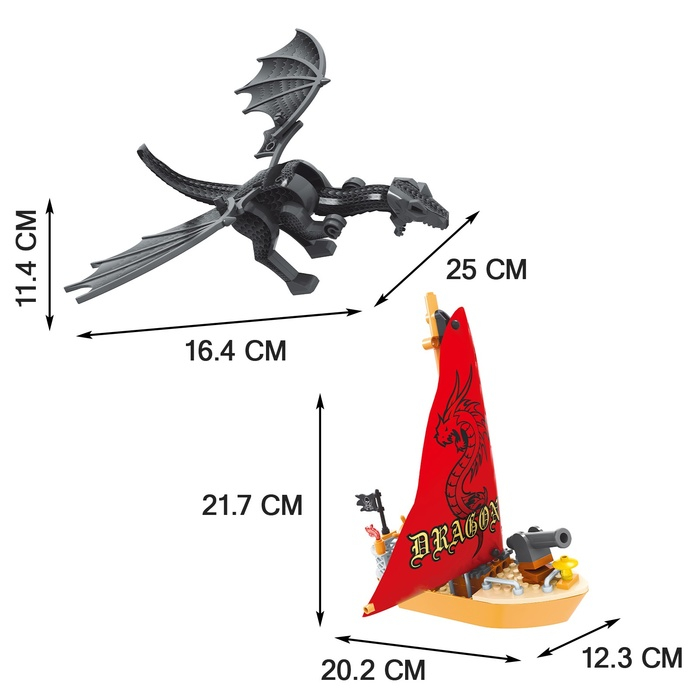 Конструктор &laquo;Сражение с драконом&raquo;, 140 деталей