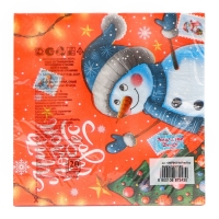 Новогодние салфетки бумажные Мой выбор &laquo;Весёлый Снеговик&raquo; 3 слоя, 33х33 см, 20 шт