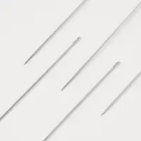 Иглы швейные для бисера, d=0.55 мм, 5.2 см, 5 шт.