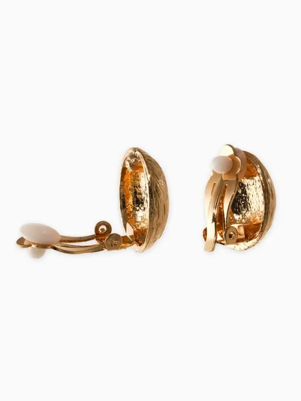 Клипсы "Винтаж" круг, цвет золото