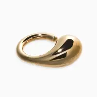 Кольцо пластик "Капля Бо", р-р 17, цвет золото