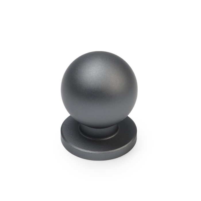 Ручка-кнопка CAPPIO RK146, d=20 мм, цвет графит, 8 шт.