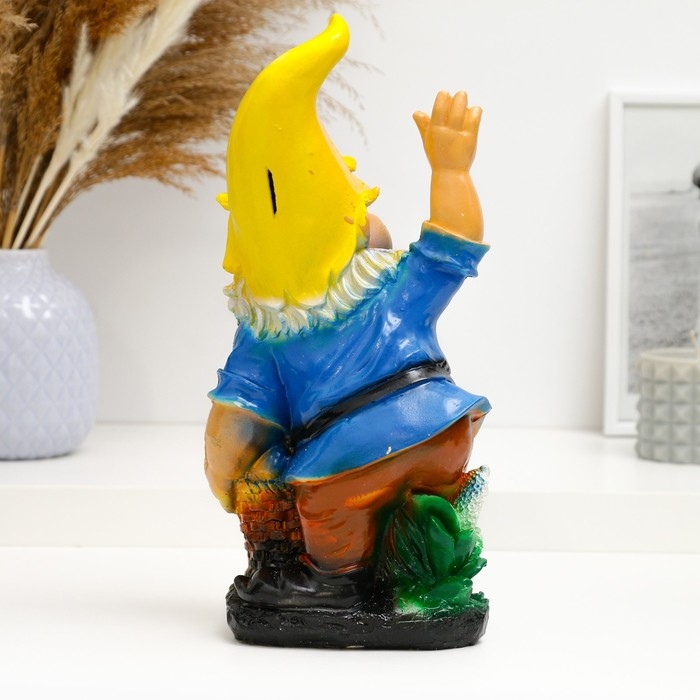 Копилка для денег &laquo;Гном с яблоками&raquo;, гипс, 30&times;15&times;9 см