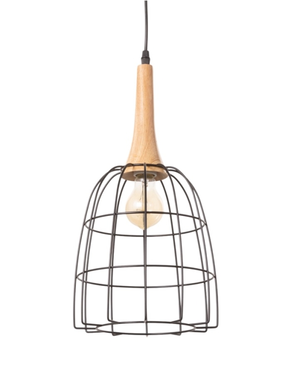 Светильник "Чикаго" 1х40Вт Е27 черный/коричневый 24,5х24,5х44(144)см