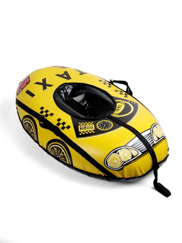 Тюбинг-ватрушка овальный МАШИНКА желтая