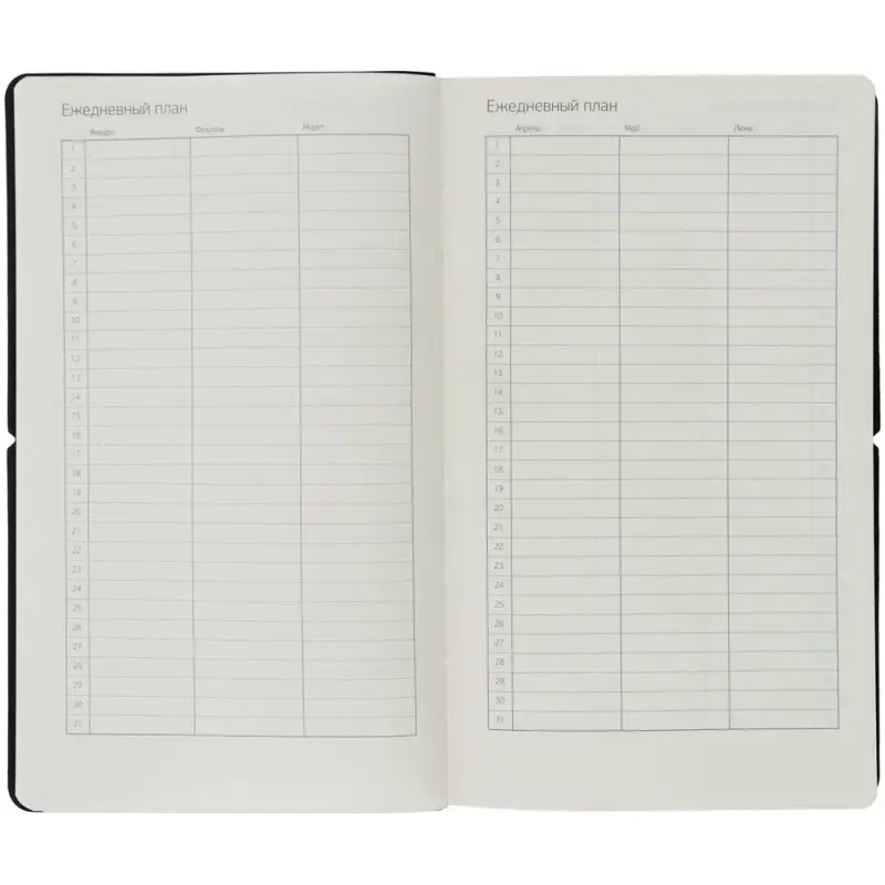 Ежедневник Nubuk, недатированный, темно-серый