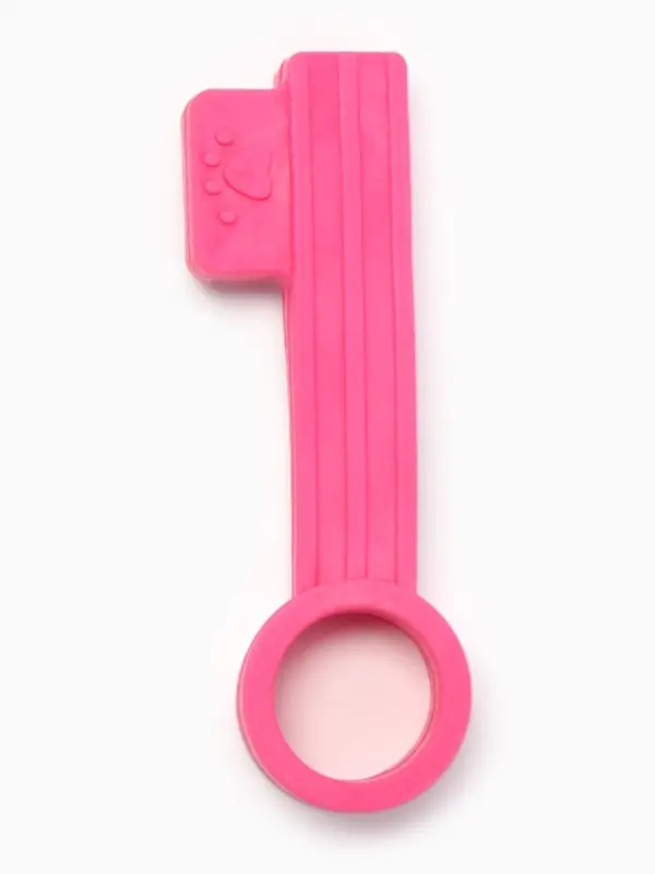 Игрушка жевательная "Ключик", TPR, 10 см, розовая