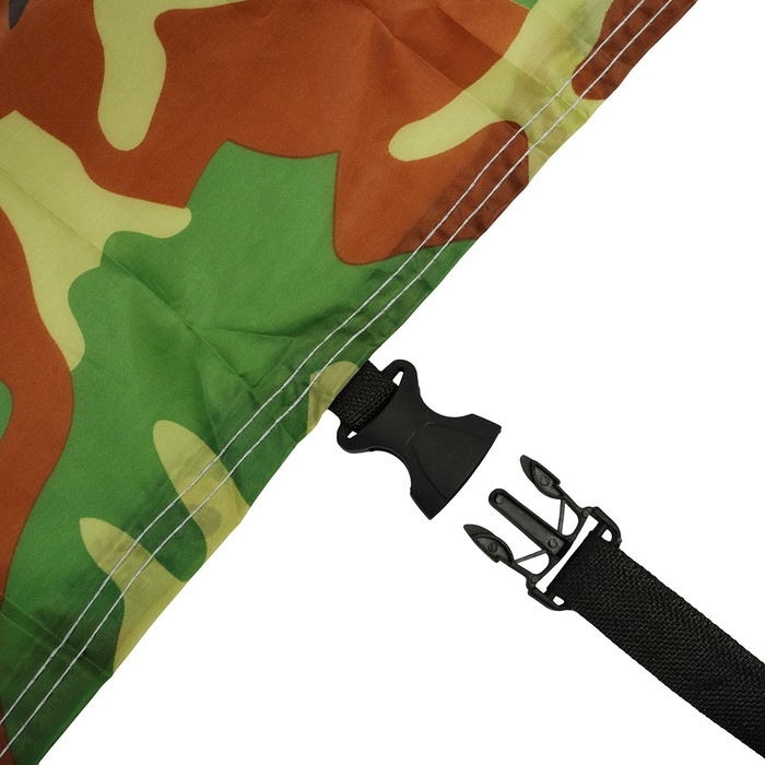 Тент автомобильный, водонепроницаемый, полиэстер, камуфляж хаки, размер M 457*165*119 см