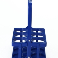 Переноска, подставка для 6 бутылок, 33 х 27,2 х 18 см, внутренний диаметр 7,8 см, синий