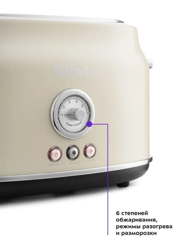 Тостер для хлеба техника для кухни КТ-2038 - 2 слота