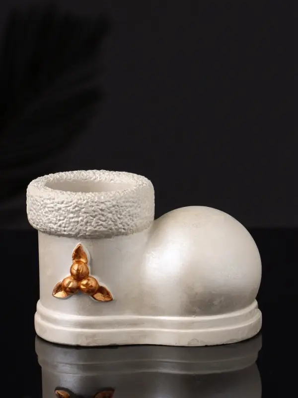 Подсвечник "Валенок" 10х7х6 см, перламутр