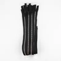 Молния &laquo;Трактор&raquo;, №8, разъёмная, замок автомат, 60 см, чёрная, белая