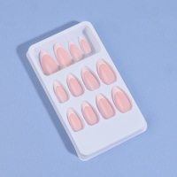 Накладные ногти &laquo;Classic French&raquo;, 24 шт, с клеевыми пластинами, форма миндаль, цвет нежно-розовый/белый