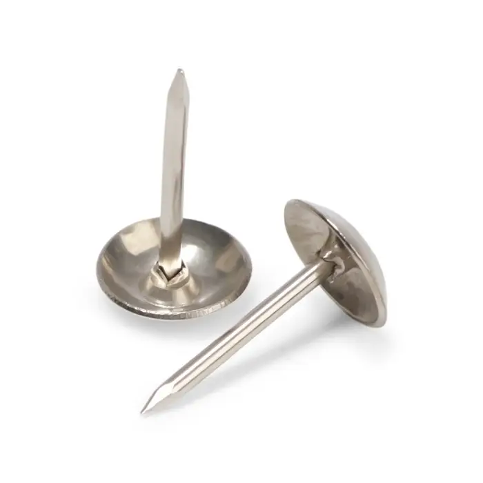 Гвозди ТУНДРА, декоративные, обивочные, 8&times;15 мм, хром, фасовка 50 шт.