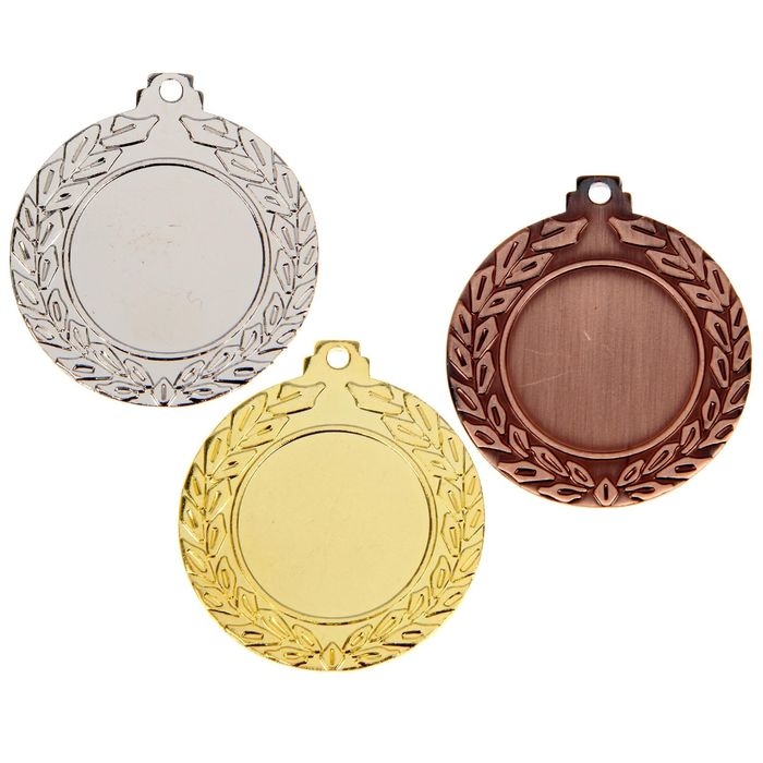 Медаль под нанесение 037, d= 4,5 см. Цвет золото. Без ленты