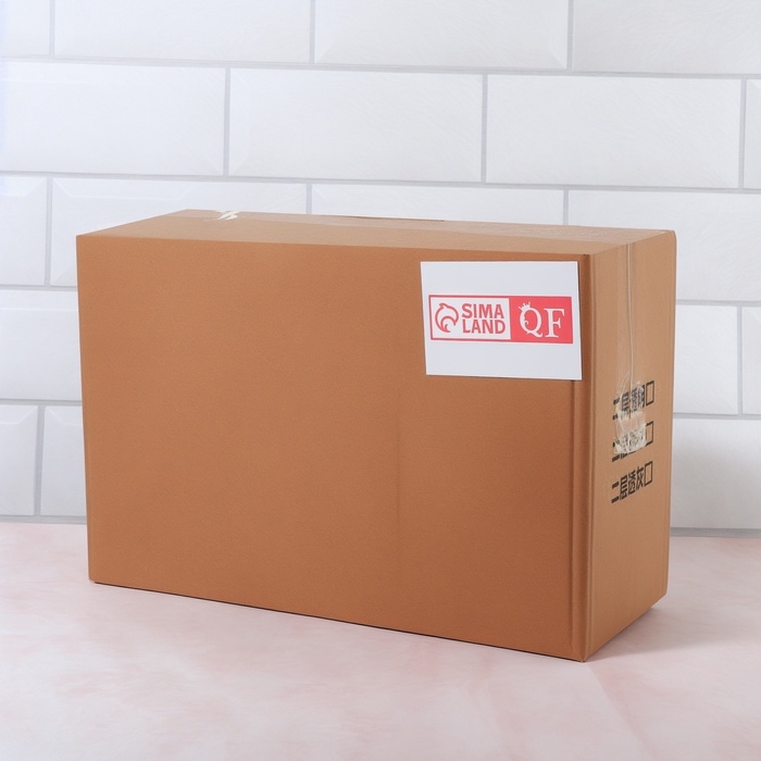 Органайзер для хранения, с ручками, 2 секции, 31 &times; 20 &times; 29 см, цвет прозрачный/золотой