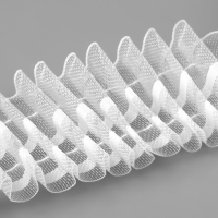 Шторная лента 60мм&times;50&plusmn;1м фиксированная сборка органза 2 шнура