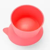 Миска для животных КИСА  0,2л, Soft-touch, розовый