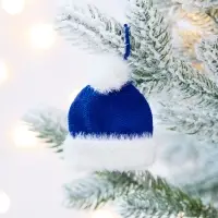 Подвеска на елку &laquo;Вьюшка&raquo;, шапочка, синяя