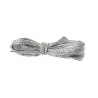 Шнурки для обуви, пара, плоские, 10 мм, 110 см, серебристые