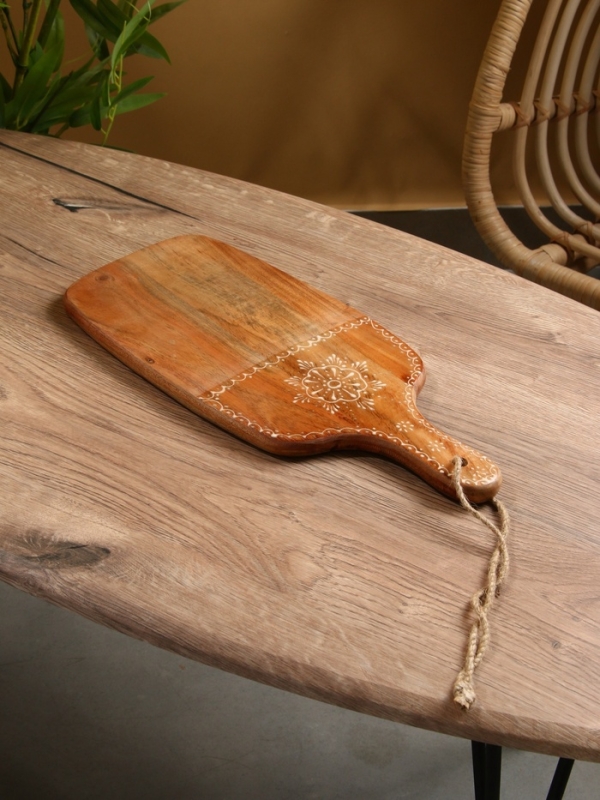 Доска разделочная прямоугольная "Пряник" дерево манго 41х18 см