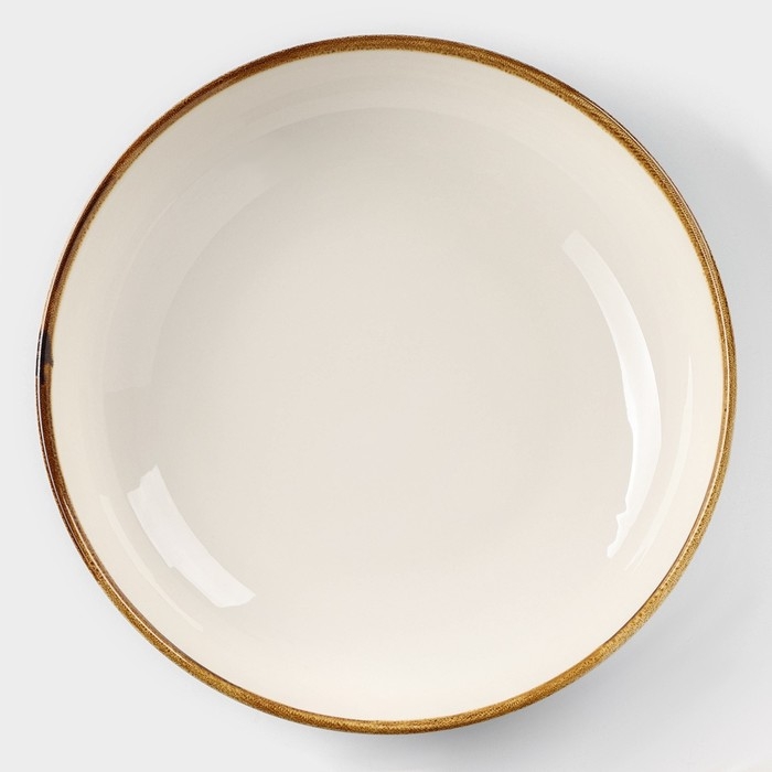 Тарелка фарфоровая глубокая Magistro &laquo;Церера&raquo;, 1,1 л, d=22 см, цвет голубой