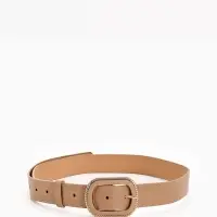 Ремень жен 05-01-07-01, Июнь2507, 3*0,3*110 см, без винта, пряж золото+пласт, 1 прокол, беж   109031