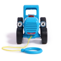 Музыкальная каталка детская на верёвке &laquo;Синий трактор&raquo;, 20 песен, стихов звуков, свет