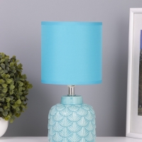 Лампа настольная "Исида" 1х40Вт Е14 голубой 14х14х28см