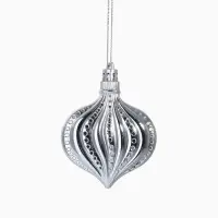 Набор украшений пластик 16 шт "Ярмарка волшебства" 8 см, белый