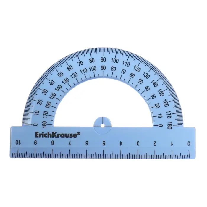 Транспортир 180&deg;/10см, ErichKrause, Pastel Bloom, микс