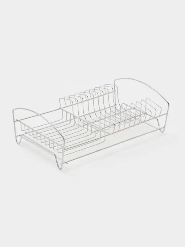 Сушилка для тарелок и кружек с поддоном 39*25*12 см, цвет хром
